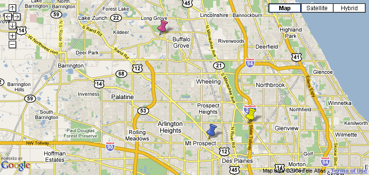 Find all locations on Google Maps